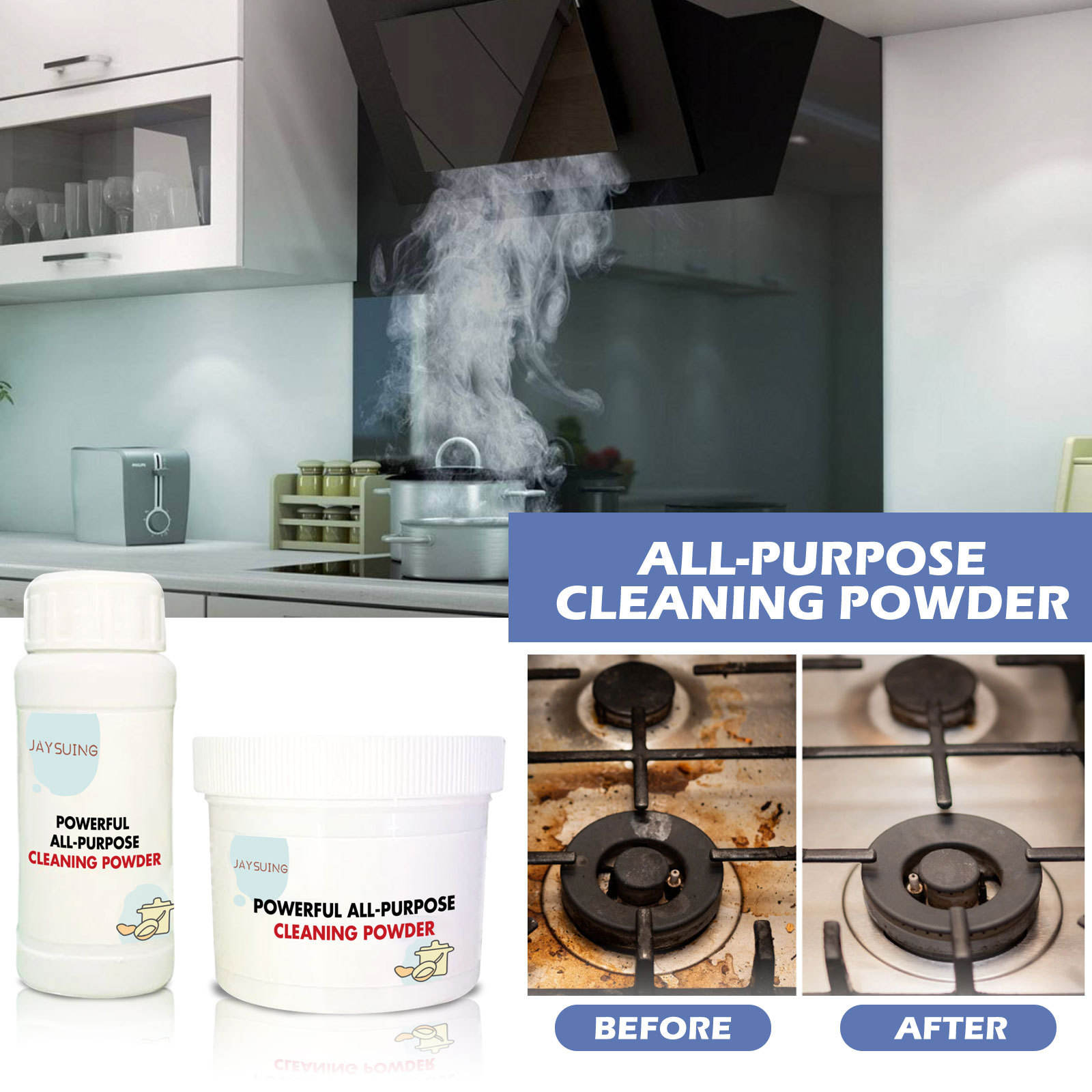 Powerful All Purpose Kitchen Cleaning Powder, - arabtijarah