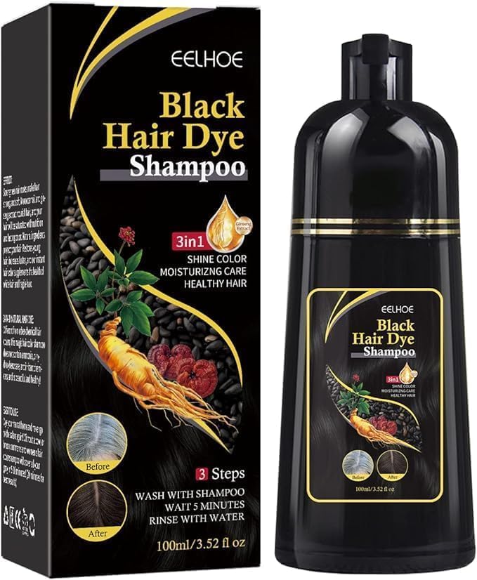 Natural Black Hair 3- IN-1 Dye Shampoo - arabtijarah