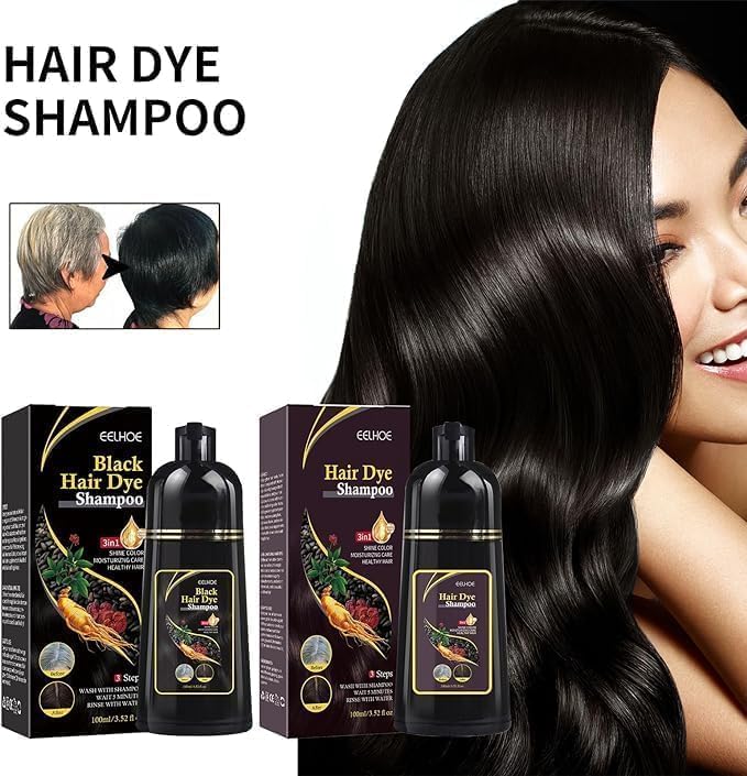 Natural Black Hair 3- IN-1 Dye Shampoo - arabtijarah