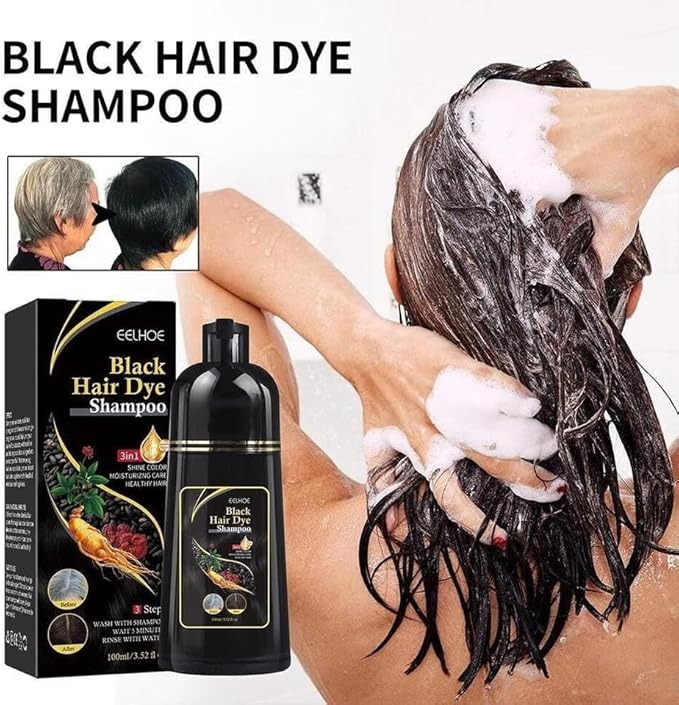 Natural Black Hair 3- IN-1 Dye Shampoo - arabtijarah