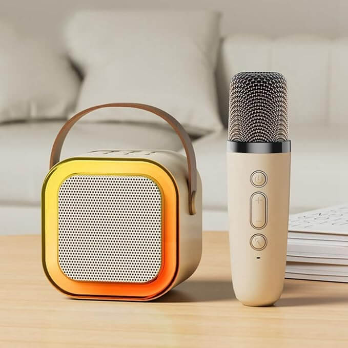 Mini Karaoke Machine for Kids with Wireless Microphones
