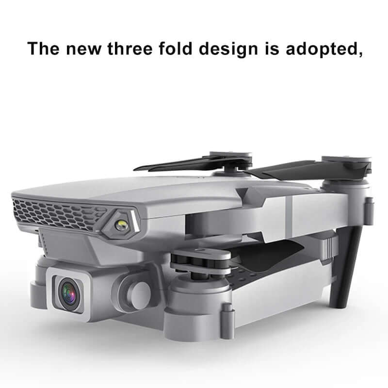 E88 drone with 4K camera showcasing its new three-fold design for compact portability.